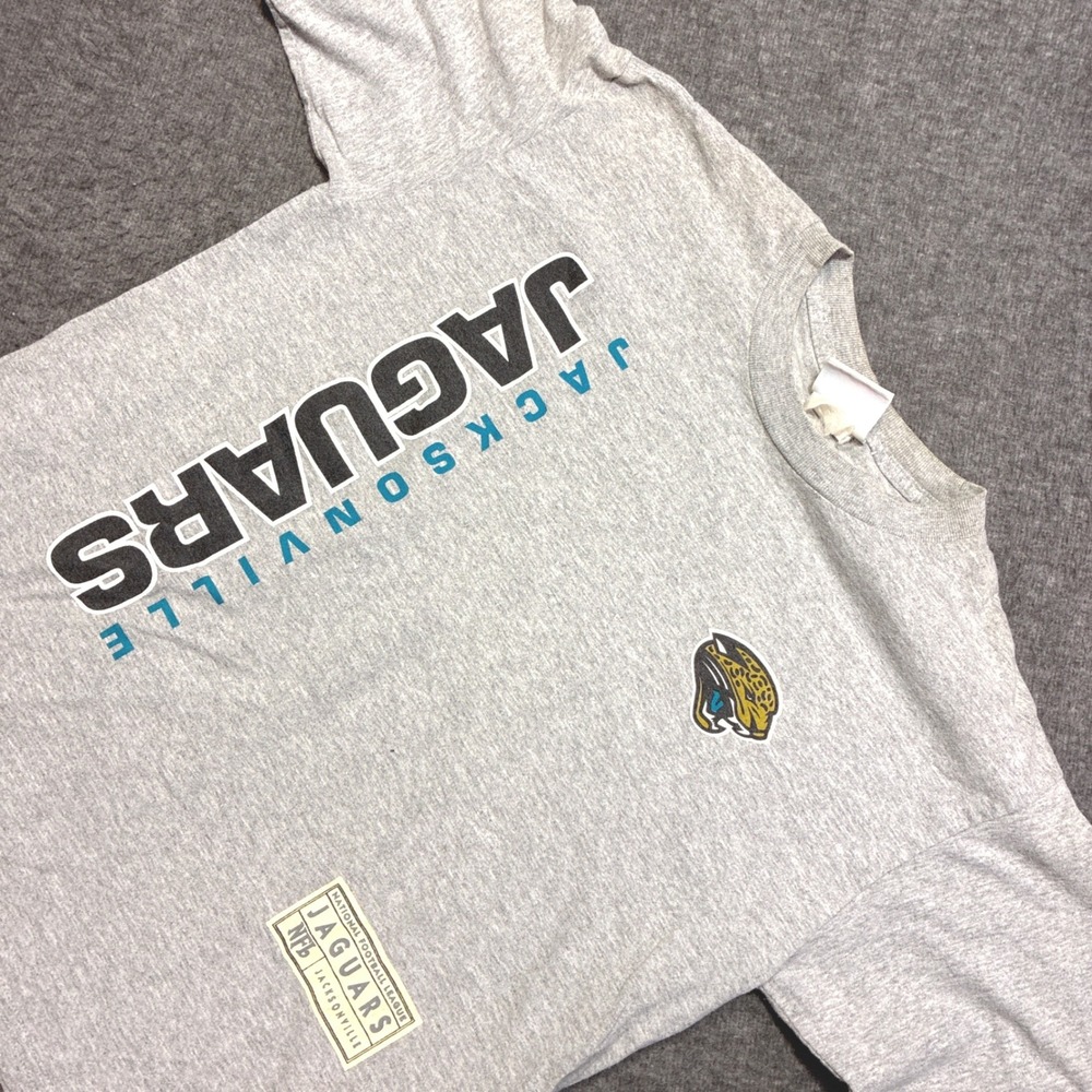 Vintage NFL Jacksonville Jaguars Kids L Gray Short Sleeve Graphic T-Shirt